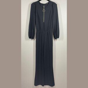 NEW Boston Proper Jumpsuit Womens Medium black straight leg pants